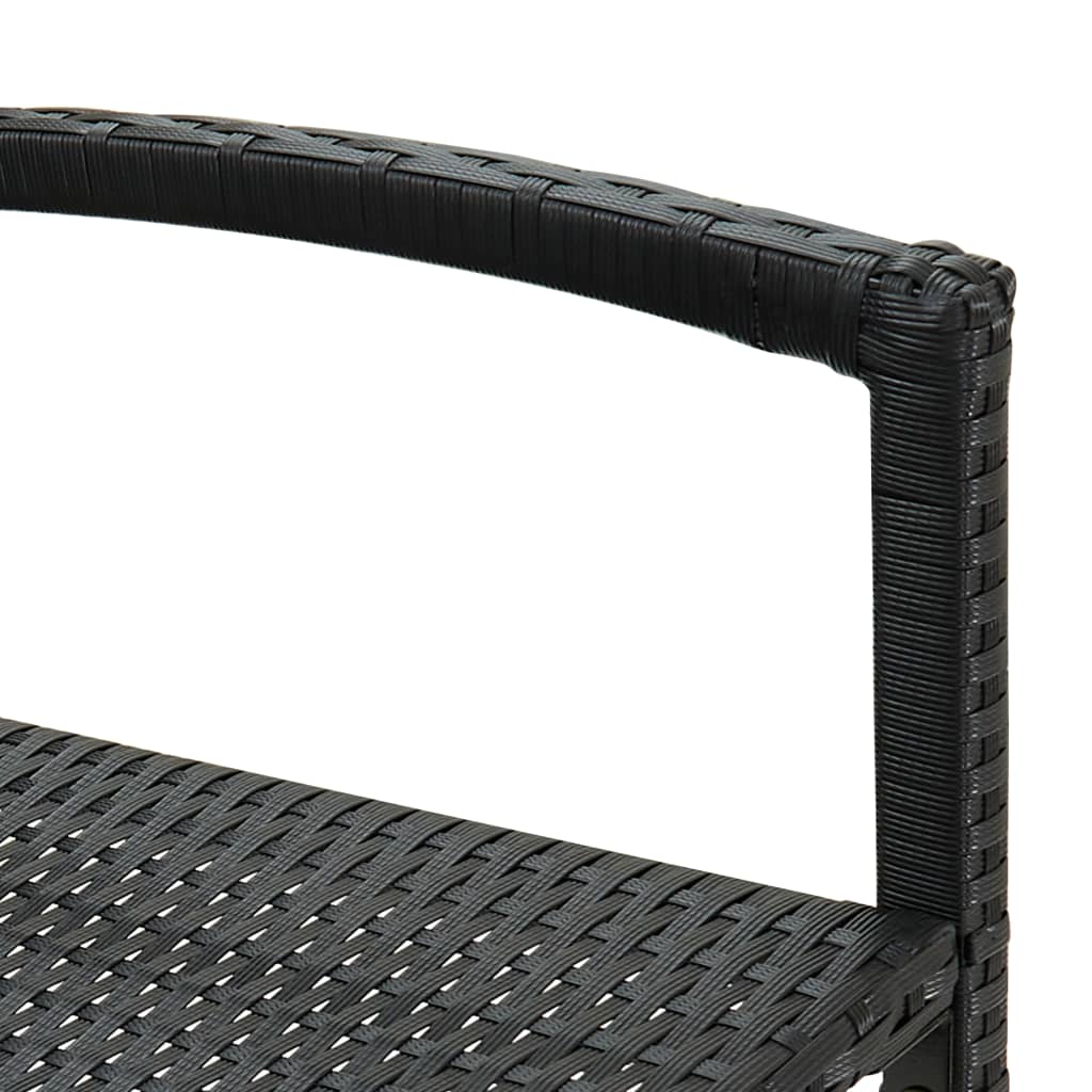 barstole 2 stk. polyrattan sort
