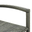 barstole 2 stk. polyrattan grå