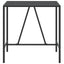 barbord med glasplade 110x70x110 cm polyrattan sort