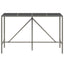 barbord med glasplade 180x70x110 cm polyrattan grå