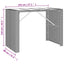 barbord med glasplade 145x80x110 cm polyrattan brun