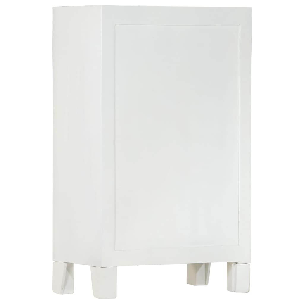 skab 55x30x90 cm massivt akacietræ hvid