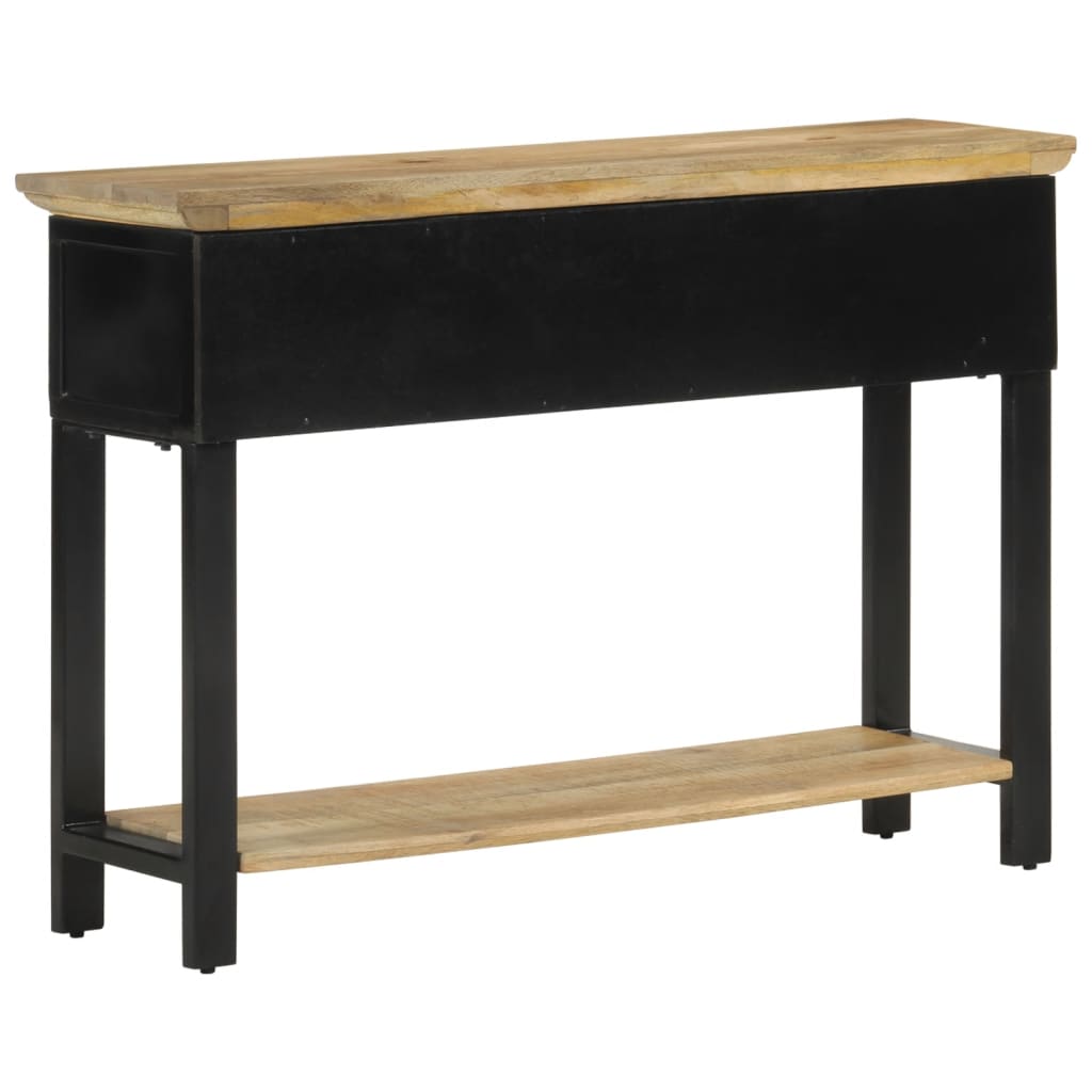 konsolbord 110x30x75 cm massivt ru mangotræ