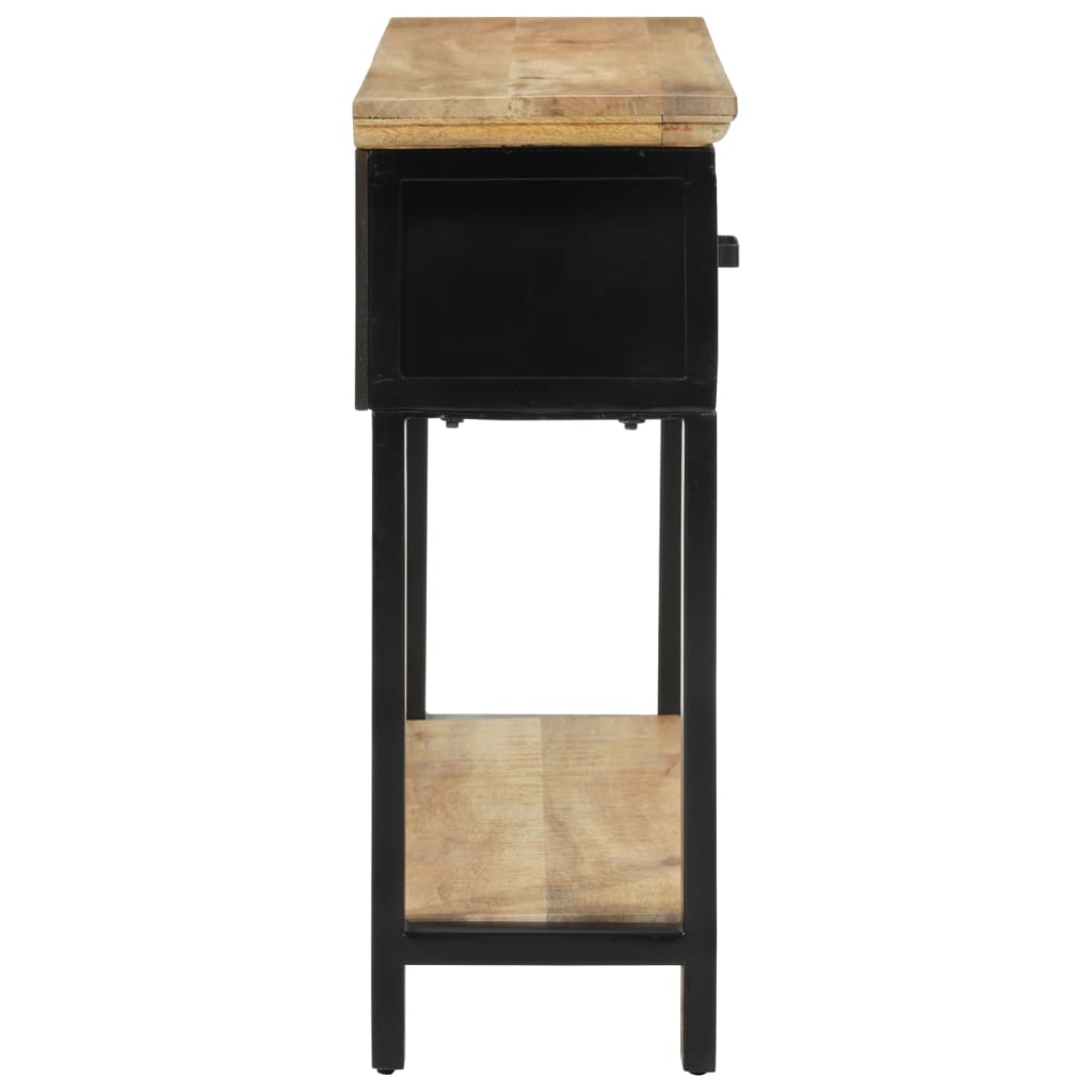 konsolbord 110x30x75 cm massivt ru mangotræ