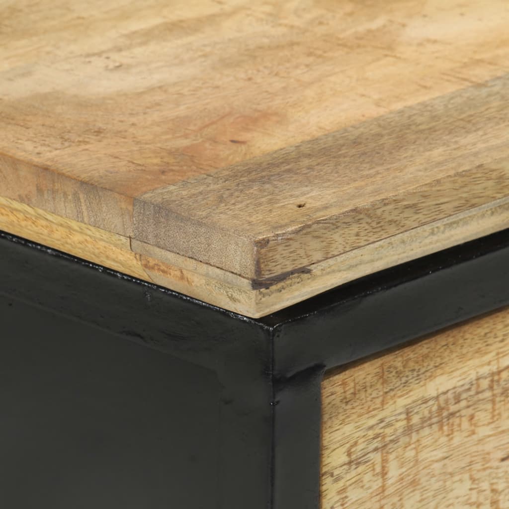 konsolbord 110x30x75 cm massivt ru mangotræ