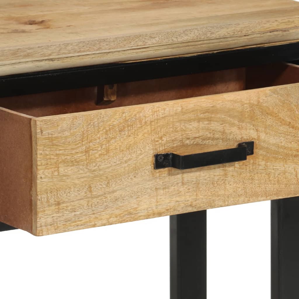 konsolbord 110x30x75 cm massivt ru mangotræ