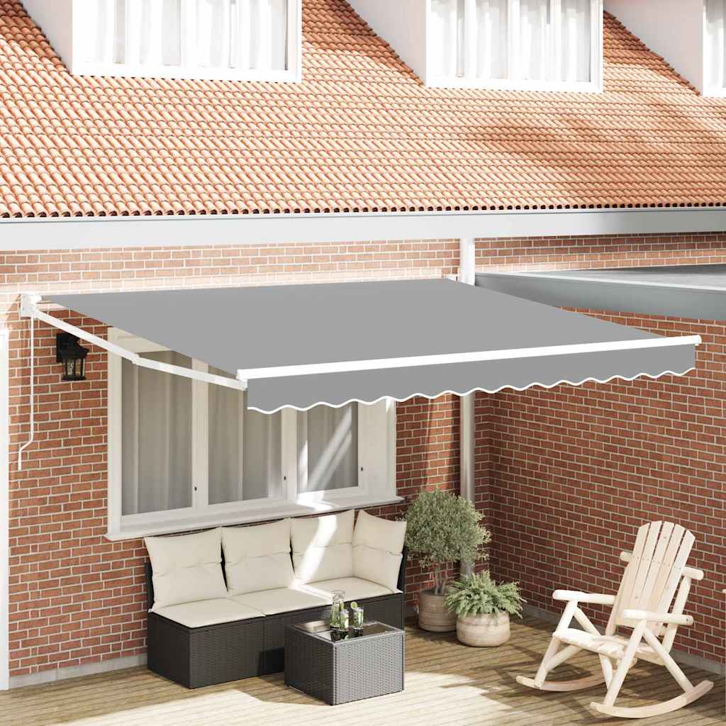 Udtrækkelig markisedel Hvid 300 x 250 cm Aluminium