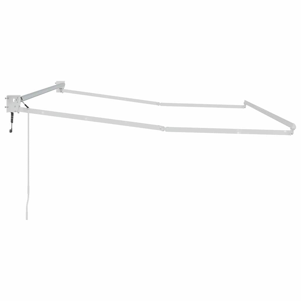 Udtrækkelig markisedel Hvid 350 x 250 cm Aluminium