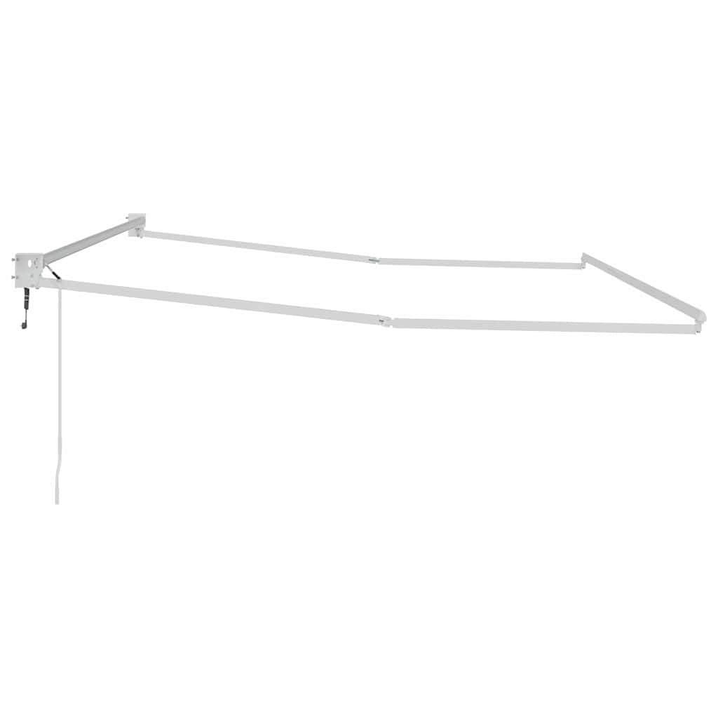 Udtrækkelig markisedel Hvid 400 × 300 cm Aluminium