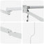 Udtrækkelig markisedel Hvid 500 × 300 cm Aluminium