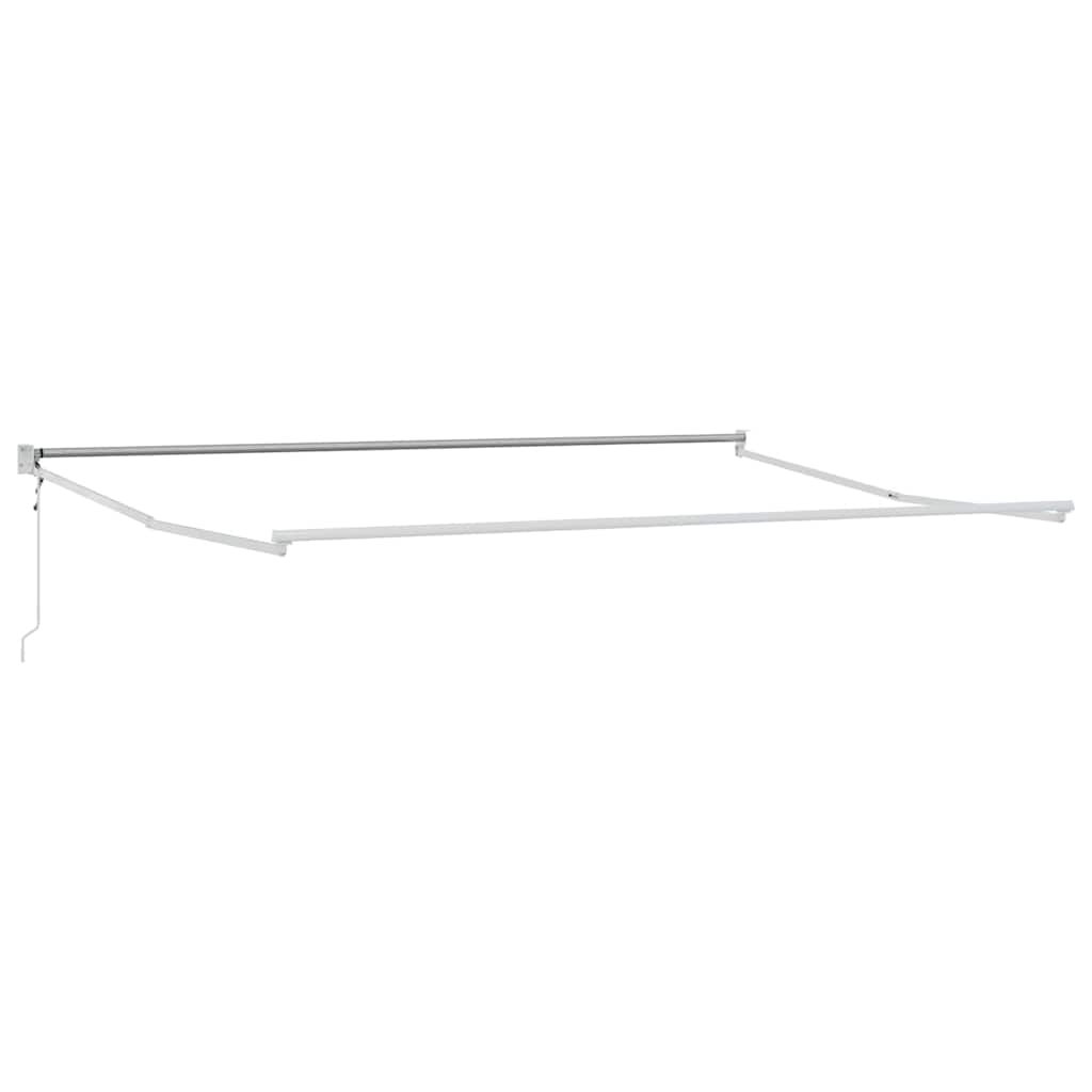 Udtrækkelig markisedel Hvid 500 × 300 cm Aluminium