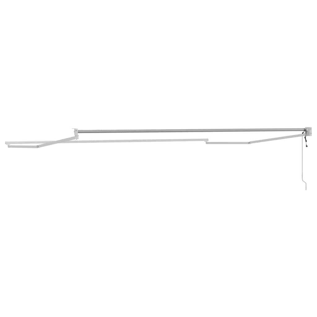 Udtrækkelig markisedel Hvid 500 × 300 cm Aluminium