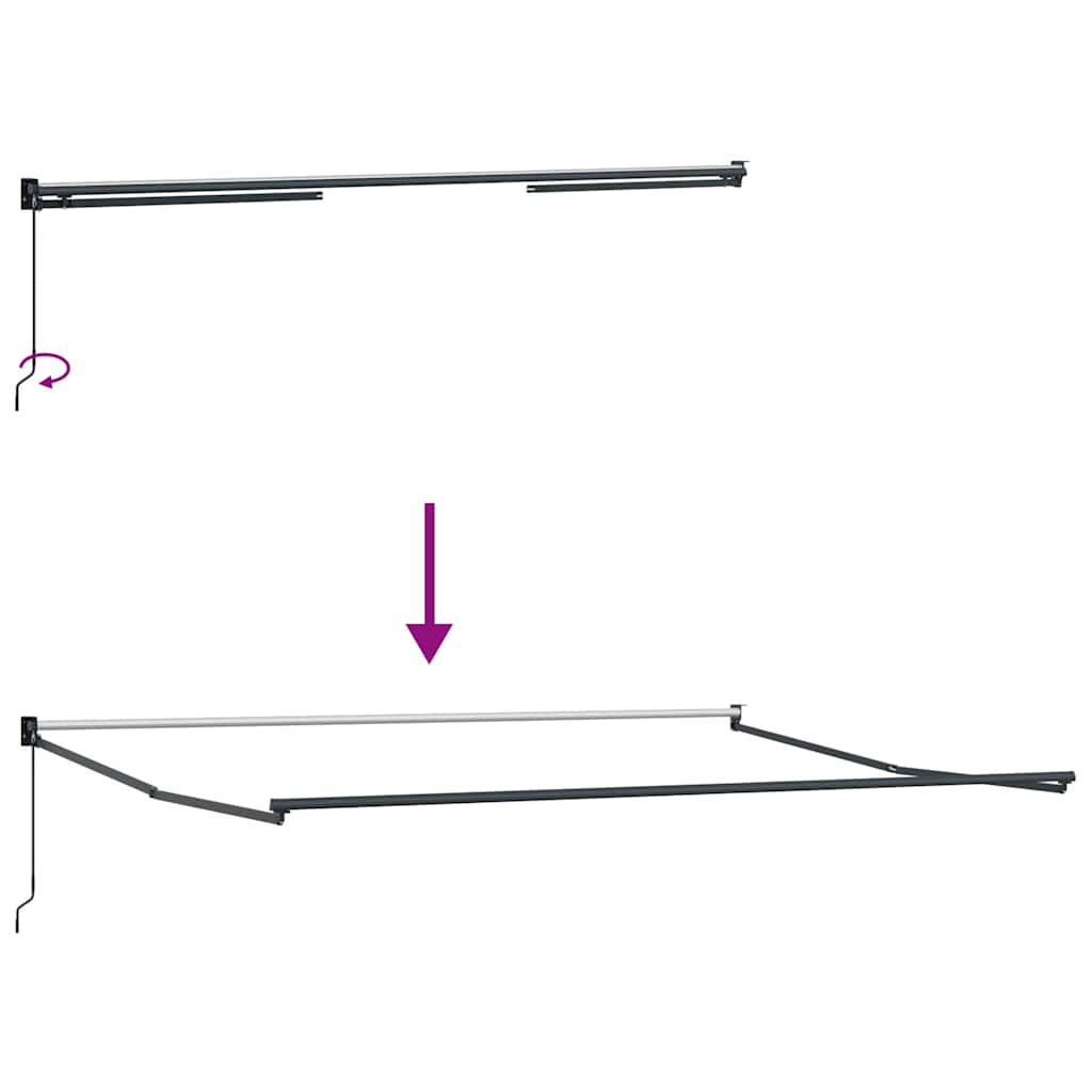 Udtrækkelig markisedel Antracit 450 × 300 cm Aluminium