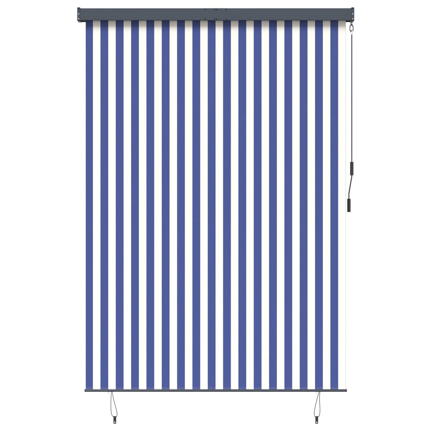 Rullegardin Blå og Hvid 180 x 250 cm Stof og Aluminium