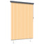 Rullegardin Hvid og Orange 180 x 250 cm Stof og Aluminium