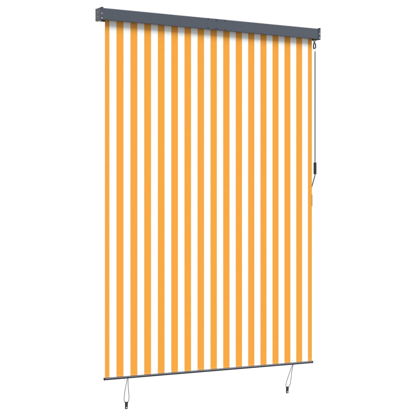Rullegardin Hvid og Orange 180 x 250 cm Stof og Aluminium