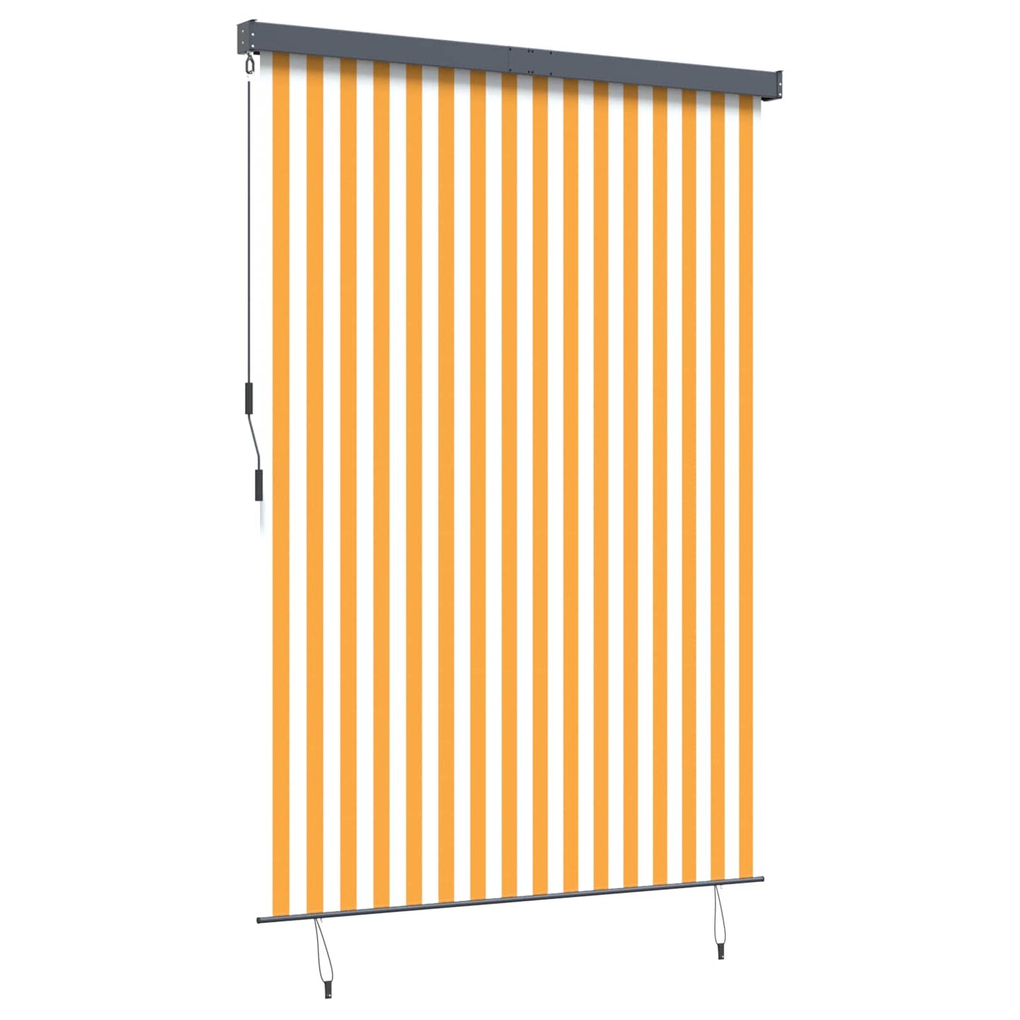 Rullegardin Hvid og Orange 180 x 250 cm Stof og Aluminium