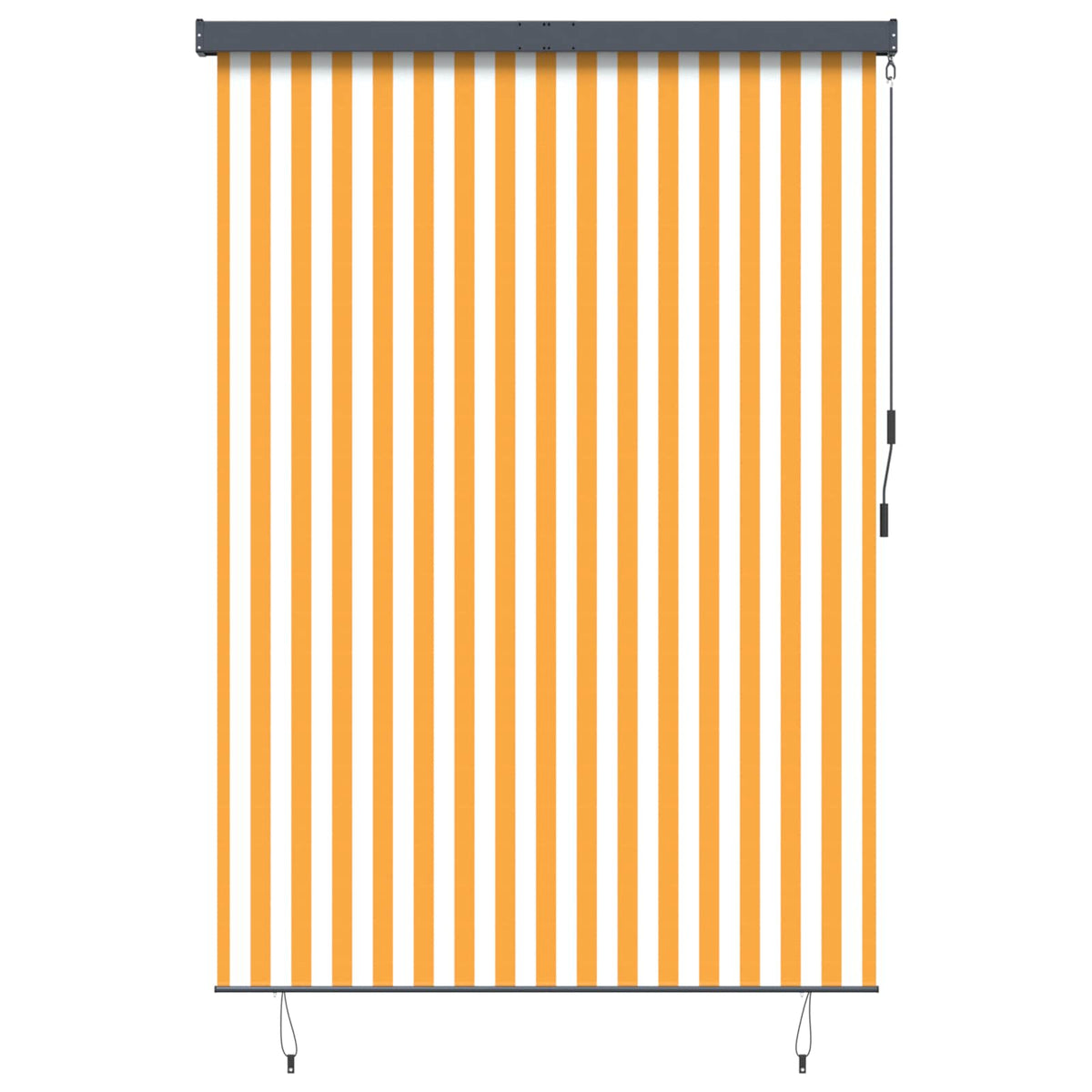 Rullegardin Hvid og Orange 180 x 250 cm Stof og Aluminium