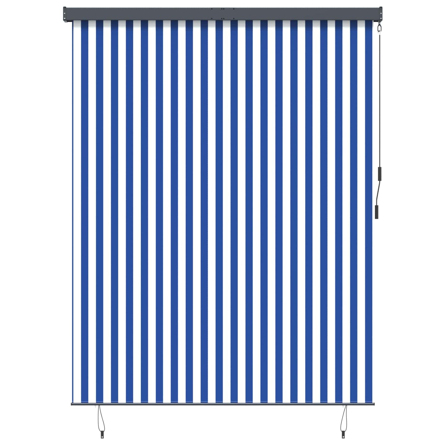 Rullegardin Blå og Hvid 220 x 250 cm Stof og Aluminium
