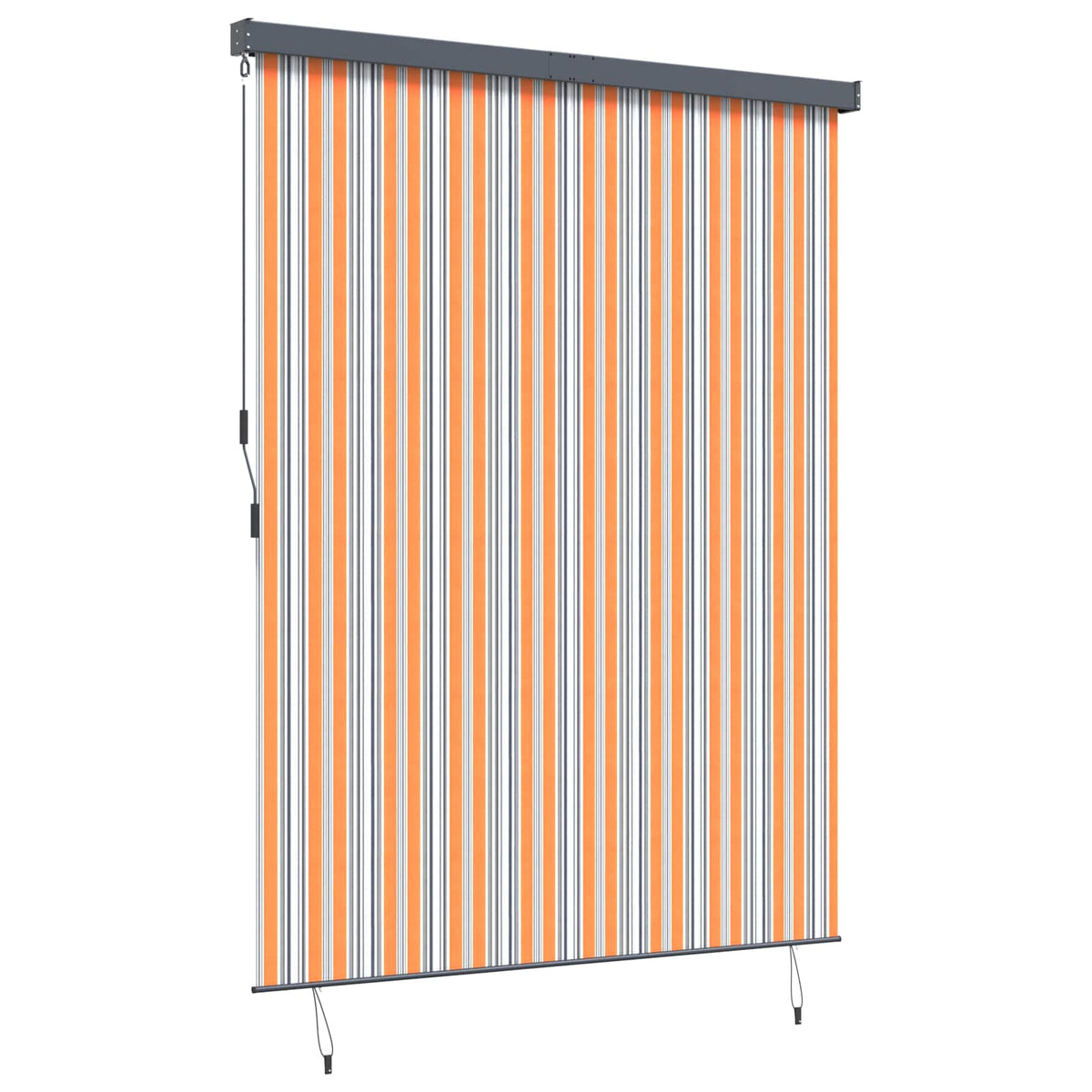 Rullegardin Gul og Blå 220 x 250 cm Stof og Aluminium
