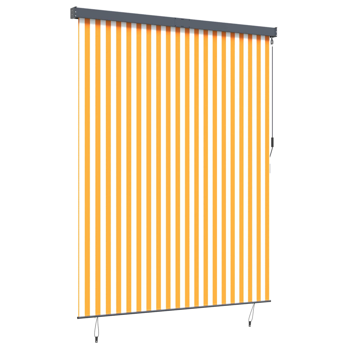 Rullegardin Hvid og Orange 220 x 250 cm Stof og Aluminium
