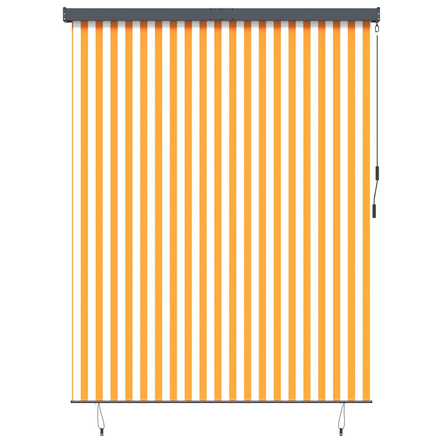 Rullegardin Hvid og Orange 220 x 250 cm Stof og Aluminium