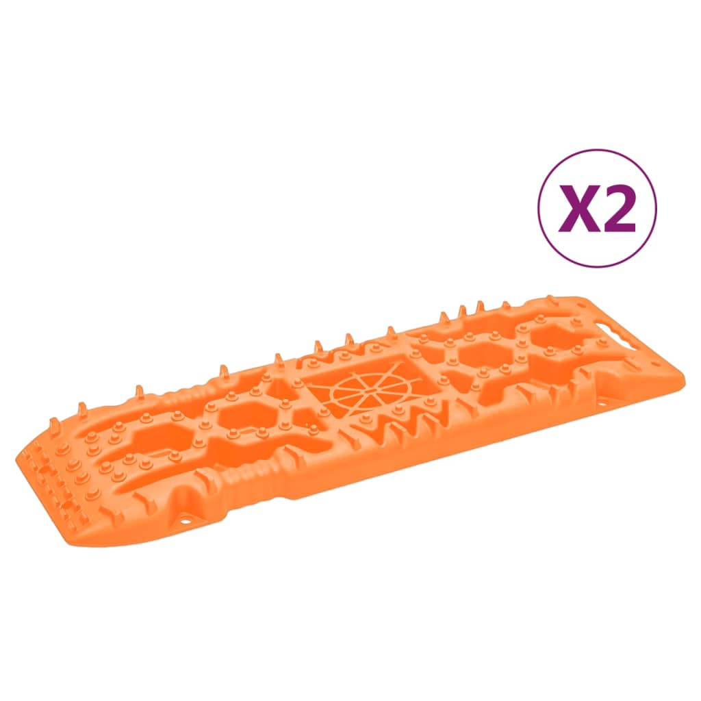 frikørselsplader 2 stk. 107x31x7 cm nylon orange
