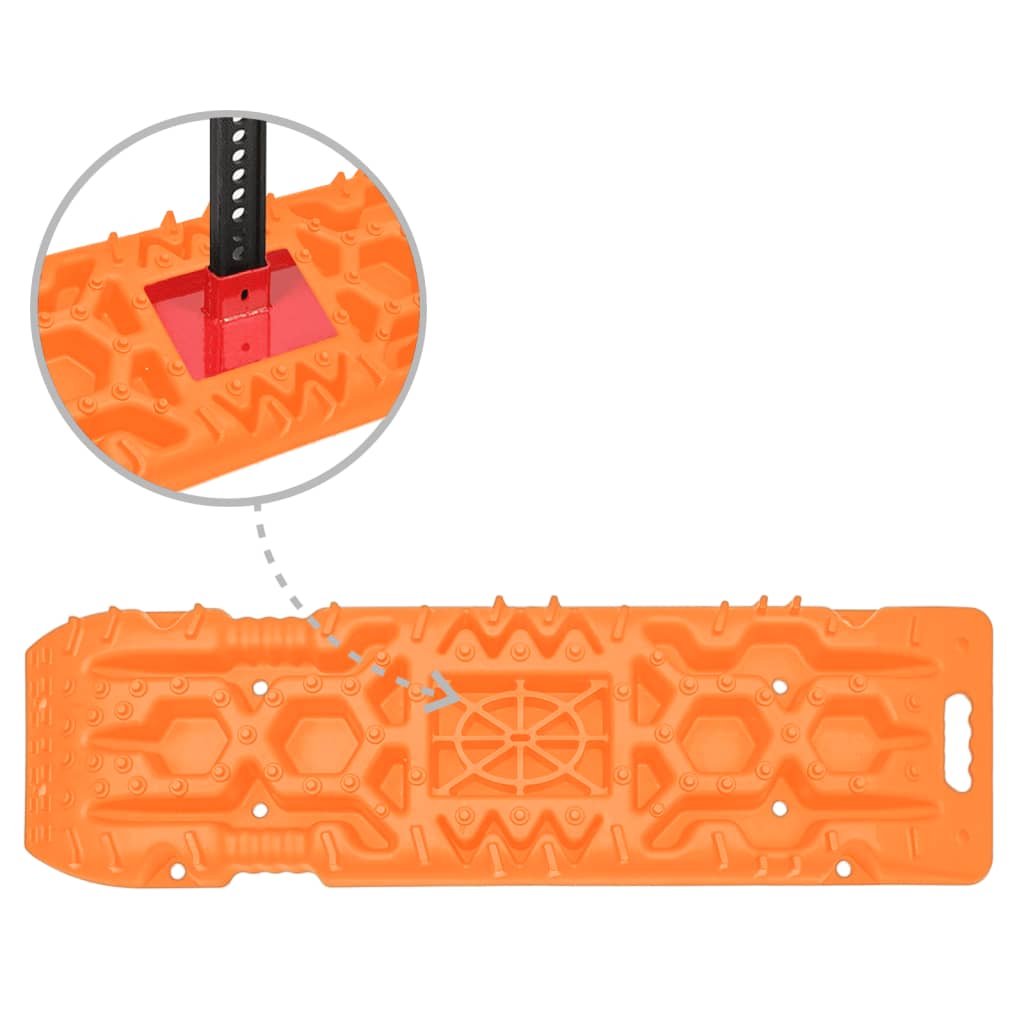 frikørselsplader 2 stk. 107x31x7 cm nylon orange