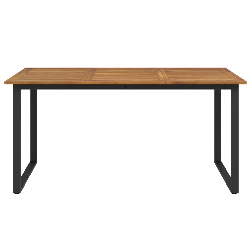 havebord med U-formede ben 160x80x75 cm massivt akacietræ