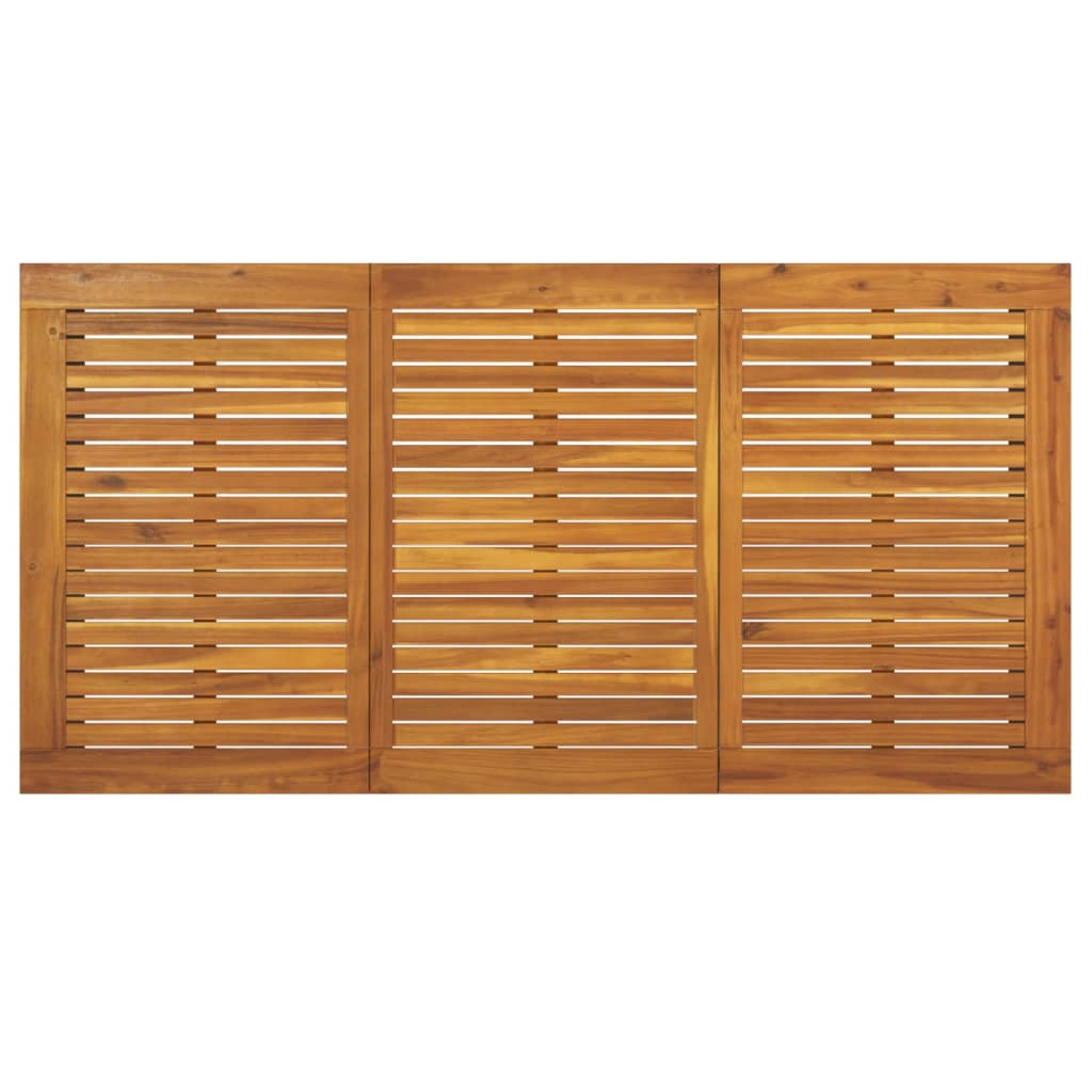 havebord med U-formede ben 160x80x75 cm massivt akacietræ