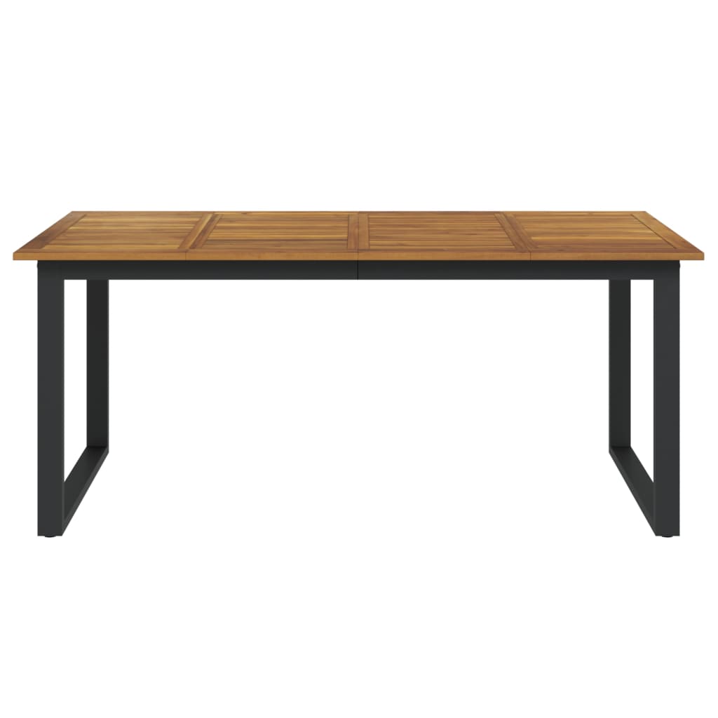 havebord med U-formede ben 180x90x75 cm massivt akacietræ