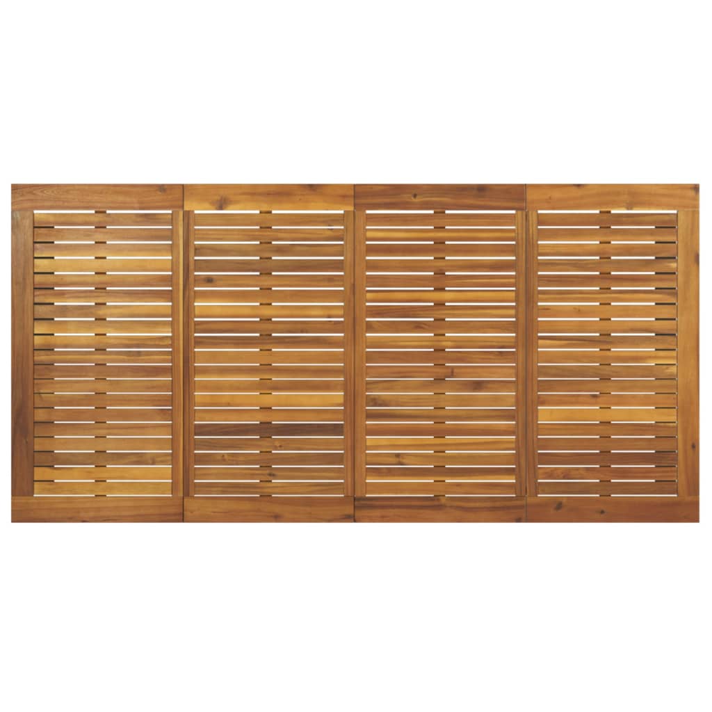 havebord med U-formede ben 180x90x75 cm massivt akacietræ