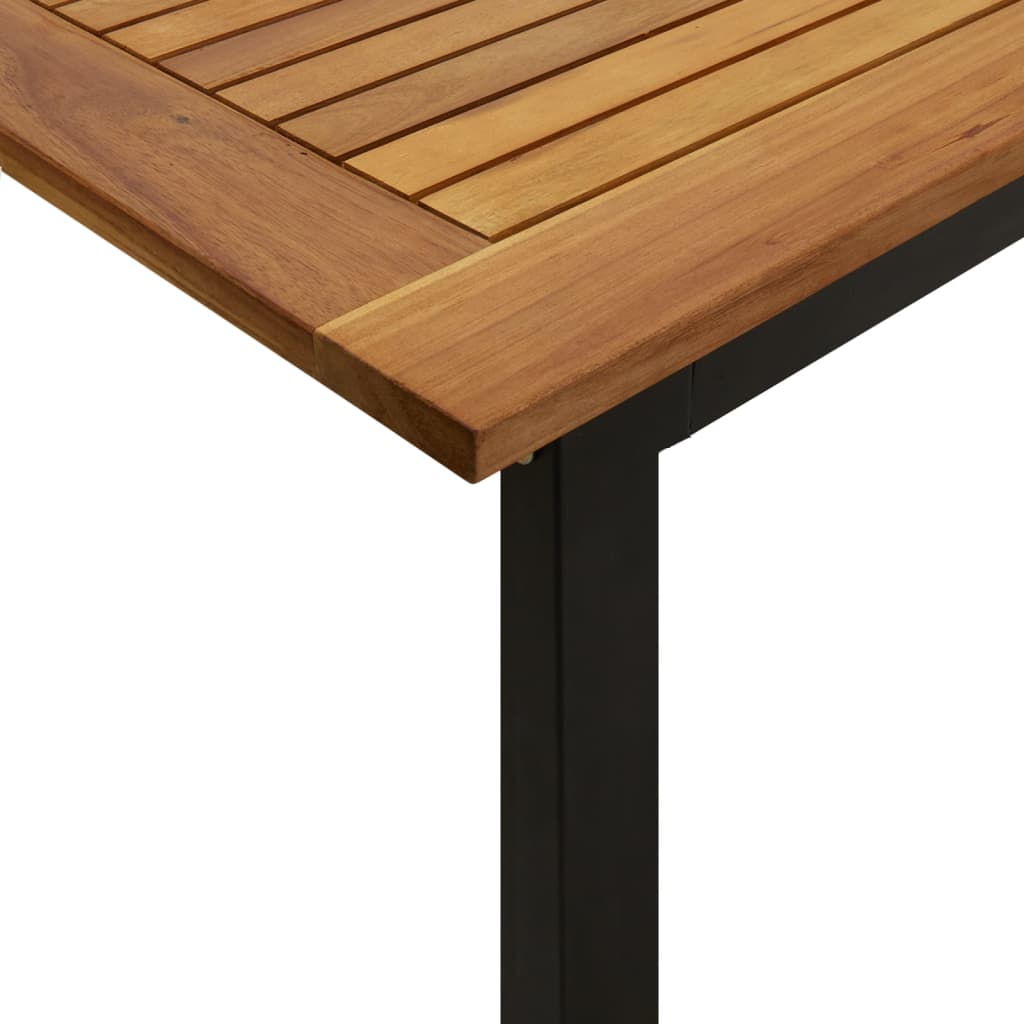 havebord med U-formede ben 180x90x75 cm massivt akacietræ