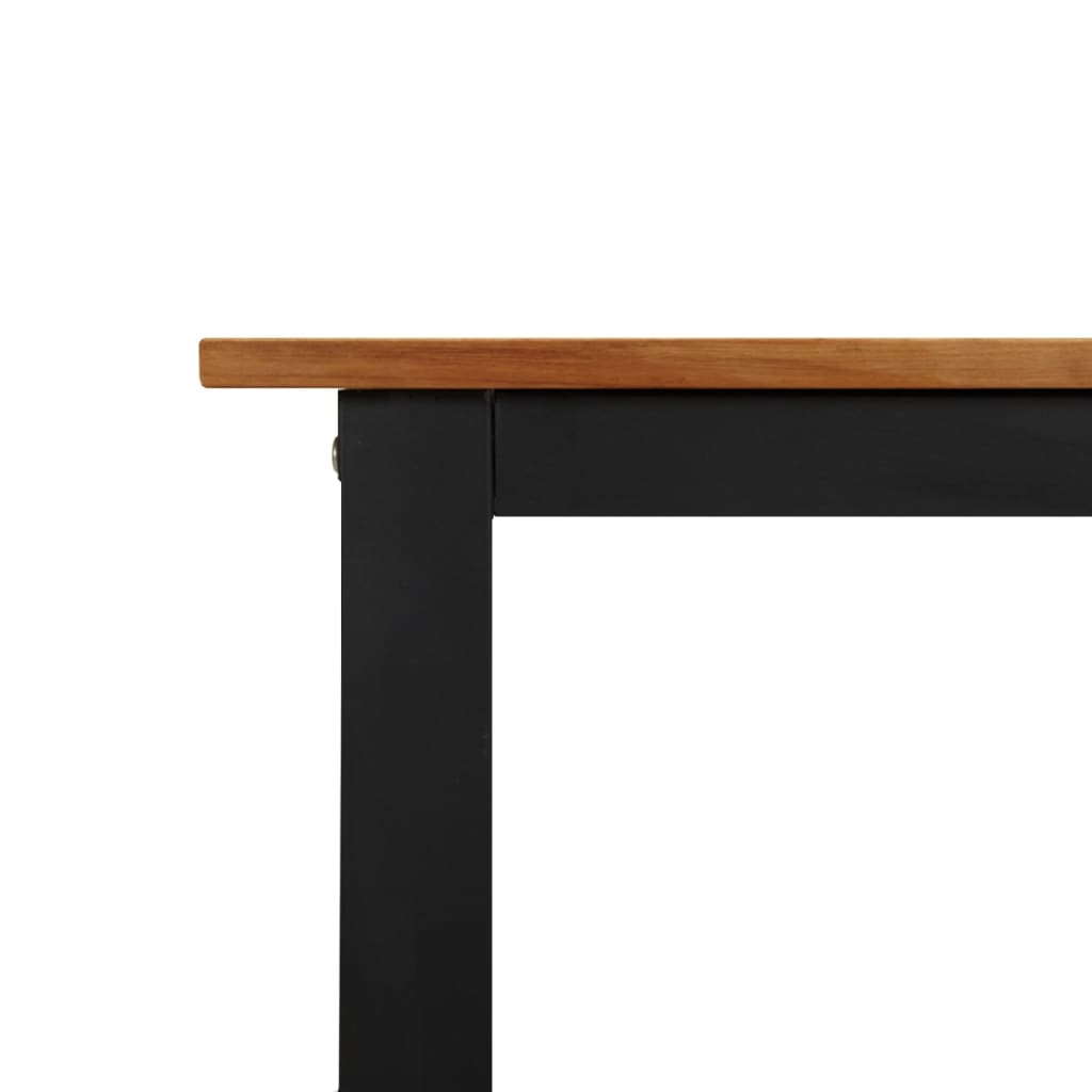 havebord med U-formede ben 180x90x75 cm massivt akacietræ