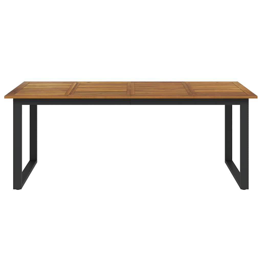 havebord med U-formede ben 200x90x75 cm massivt akacietræ