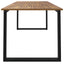 havebord med U-formede ben 200x90x75 cm massivt akacietræ
