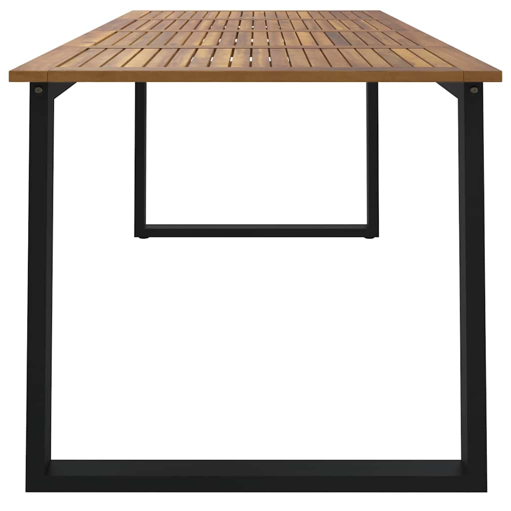 havebord med U-formede ben 200x90x75 cm massivt akacietræ