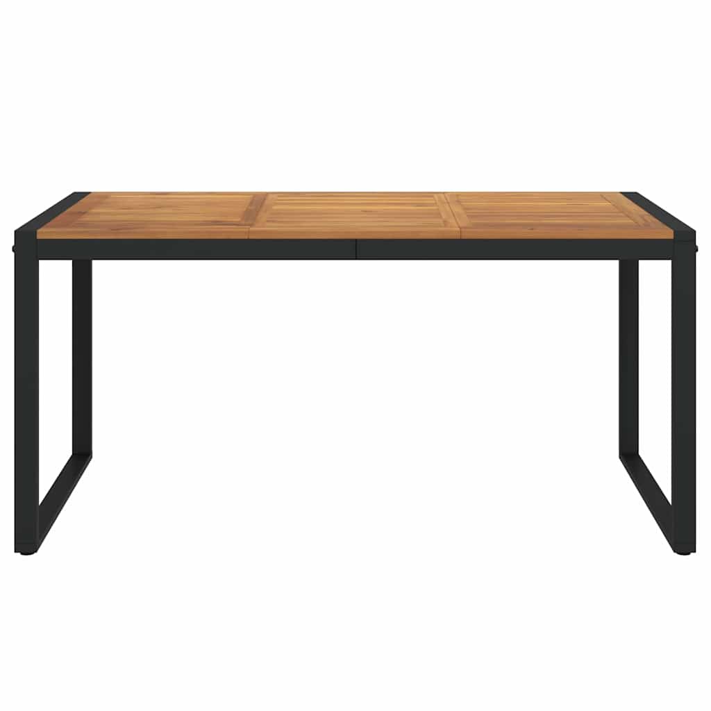 havebord med U-formede ben 160x80x75 cm massivt akacietræ