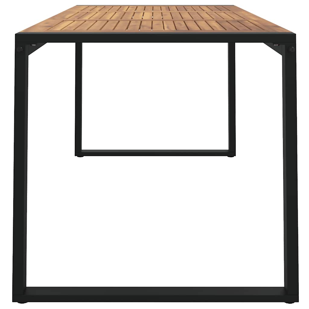 havebord med U-formede ben 160x80x75 cm massivt akacietræ