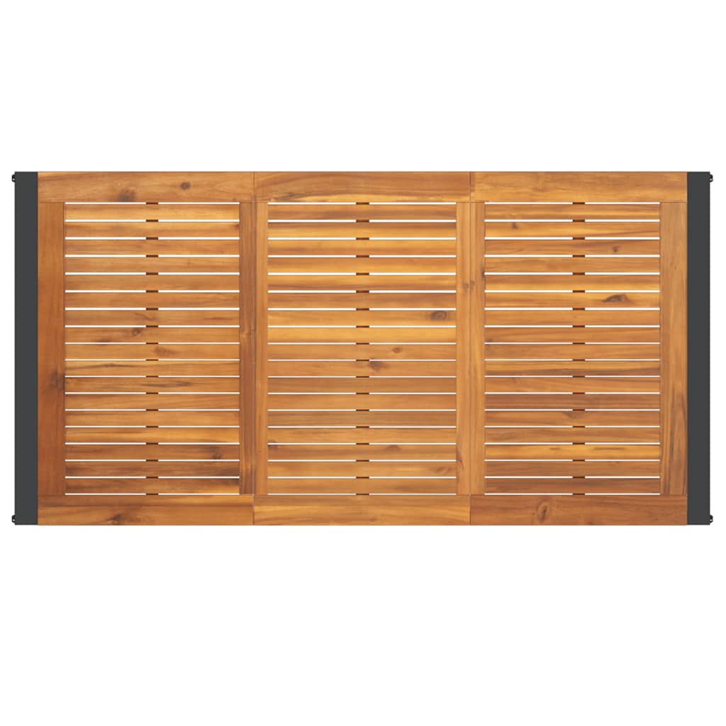 havebord med U-formede ben 160x80x75 cm massivt akacietræ
