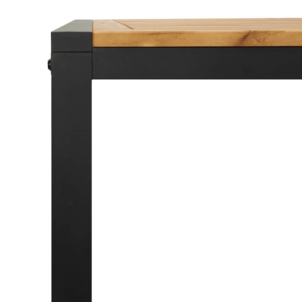 havebord med U-formede ben 160x80x75 cm massivt akacietræ