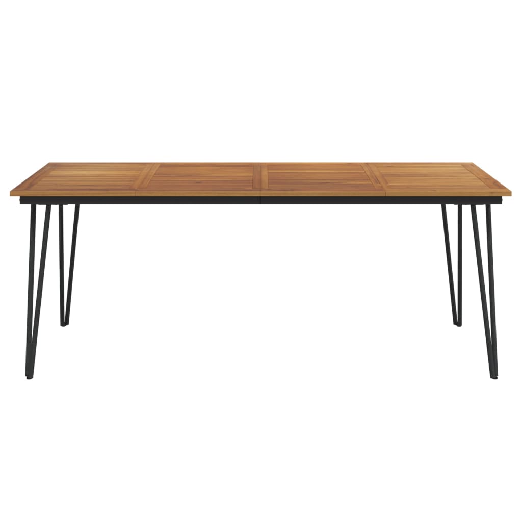 havebord med hairpin-bordben 200x90x75 cm massivt akacietræ