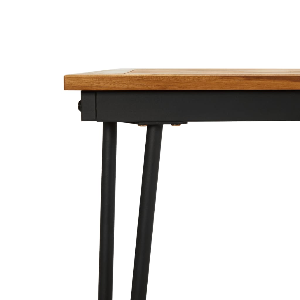 havebord med hairpin-bordben 200x90x75 cm massivt akacietræ