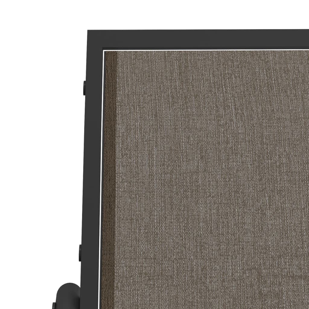 gyngestole til haven 2 stk. 61x76x87 cm textilene og stål brun