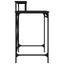 skrivebord 80x50x90 cm konstrueret træ og jern sort