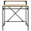skrivebord 80x50x90 cm konstrueret træ og jern sonoma-eg