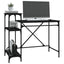 skrivebord m. hylder 105x50x90 cm konstrueret træ og jern sort