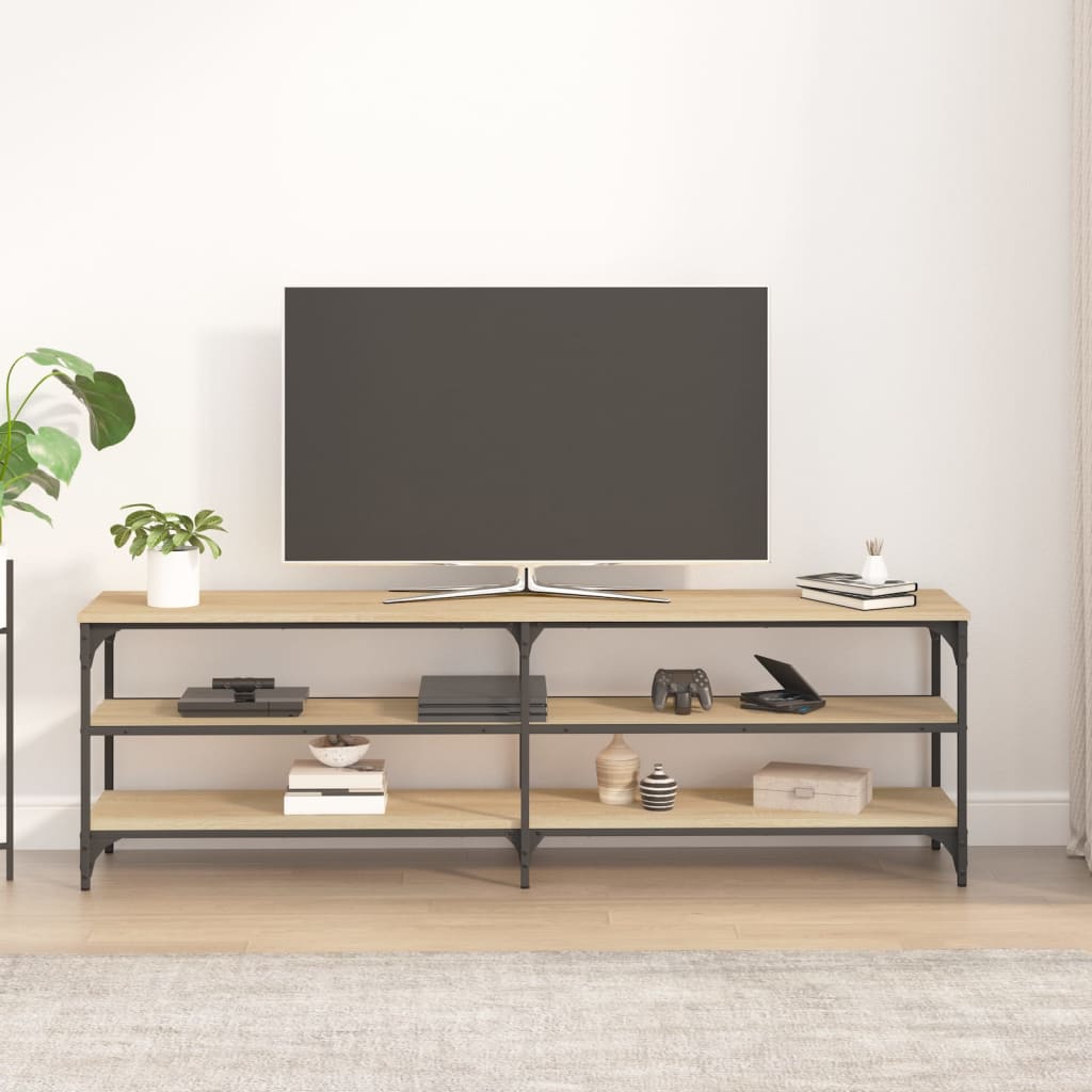 tv-bord 160x30x50 cm konstrueret træ sonoma-eg