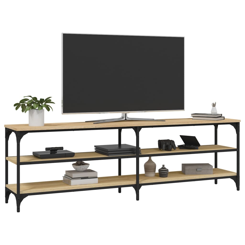 tv-bord 160x30x50 cm konstrueret træ sonoma-eg