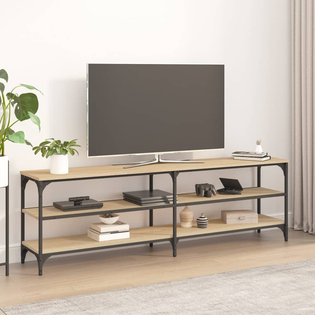 tv-bord 160x30x50 cm konstrueret træ sonoma-eg